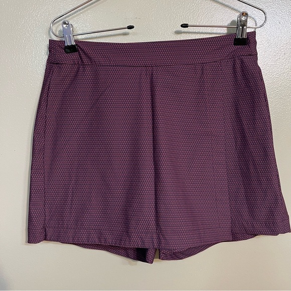 Spanx Womens Purple Geometric Print Wrap Skort Back Pockets S - Picture 1 of 10